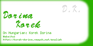dorina korek business card